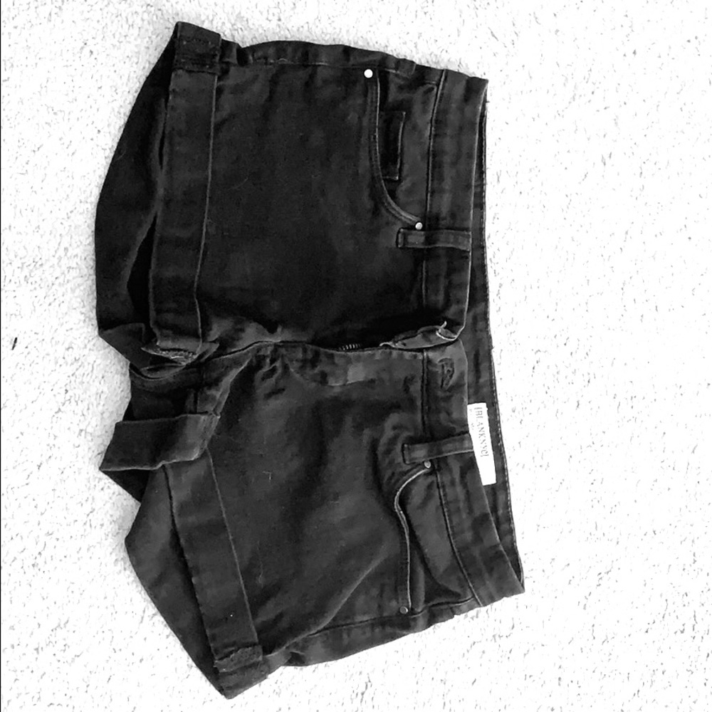 Blank NYC Roll Over Black Jean Shorts